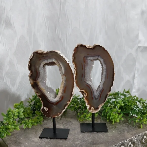 Natural Agate Geode Bookends - Picture 7 of 16